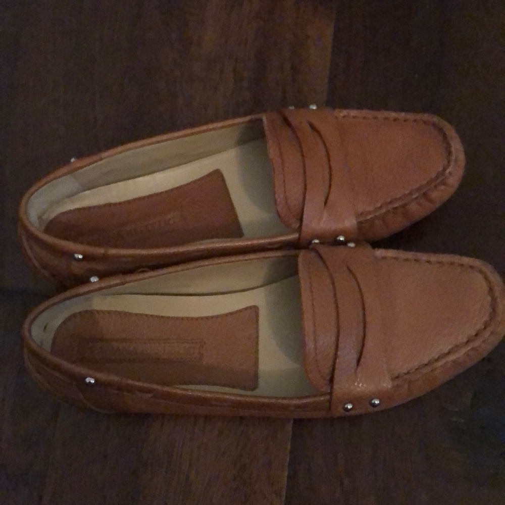 Banana Republic tan driving moccasins!